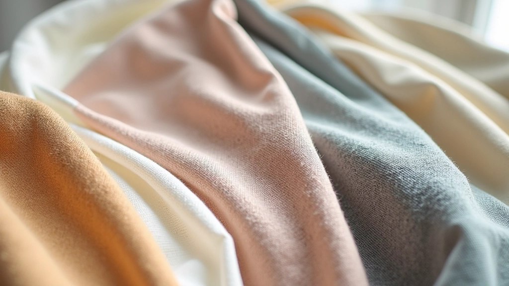 Farklı kumaş dokuları ve desenlerin karışımı, pamuk, ipek ve örme kombinasyonları