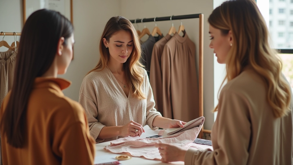 Stil danışmanının müşterilerle çalışması